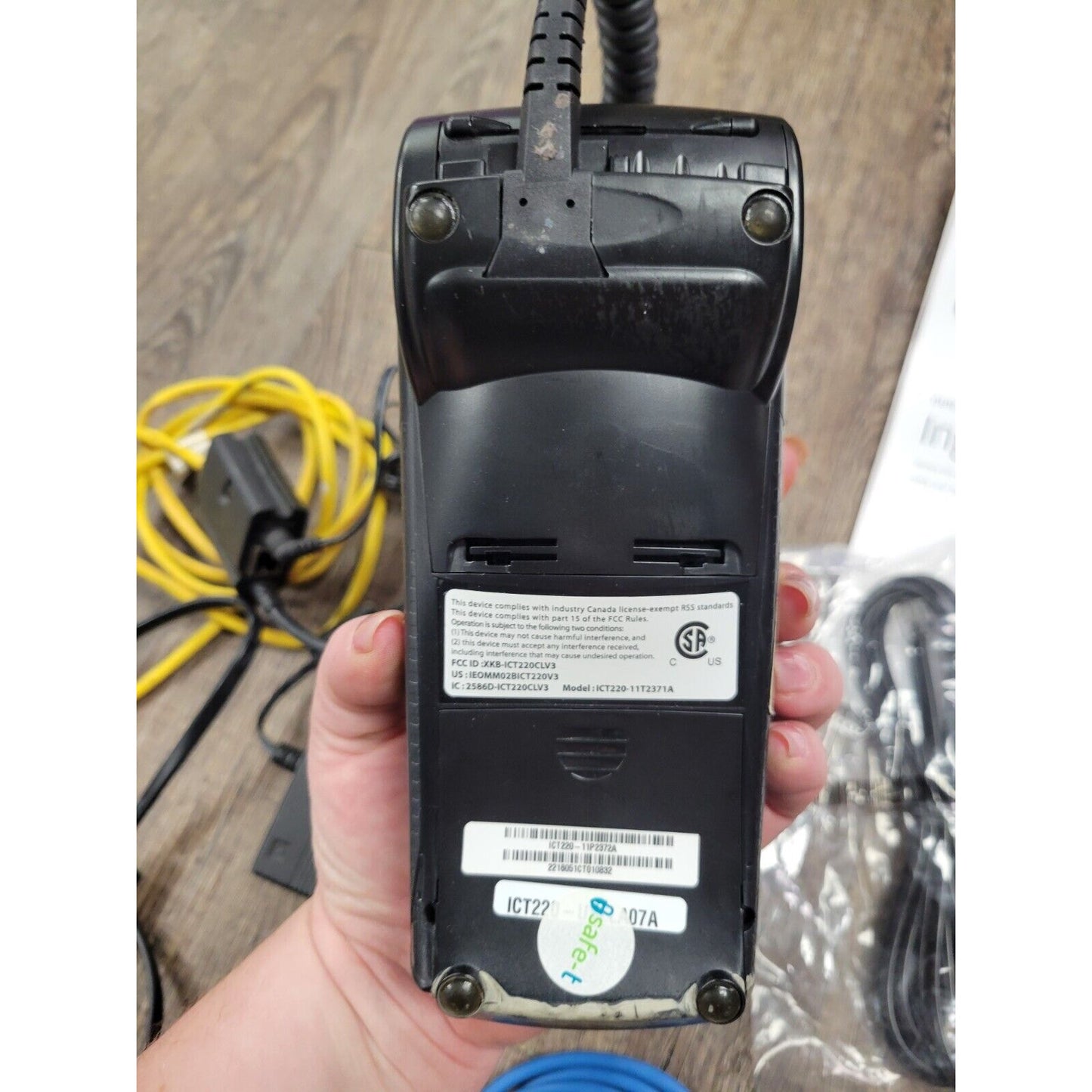 Ingenico iCT220 Credit Card Terminal Power Adapter Cords Manual Included