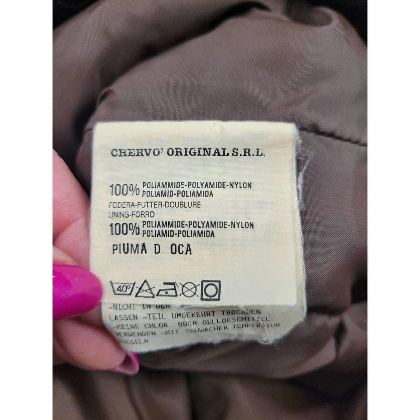 Chervo Down Vest Solid Brown Puffer Golf Wear Large
