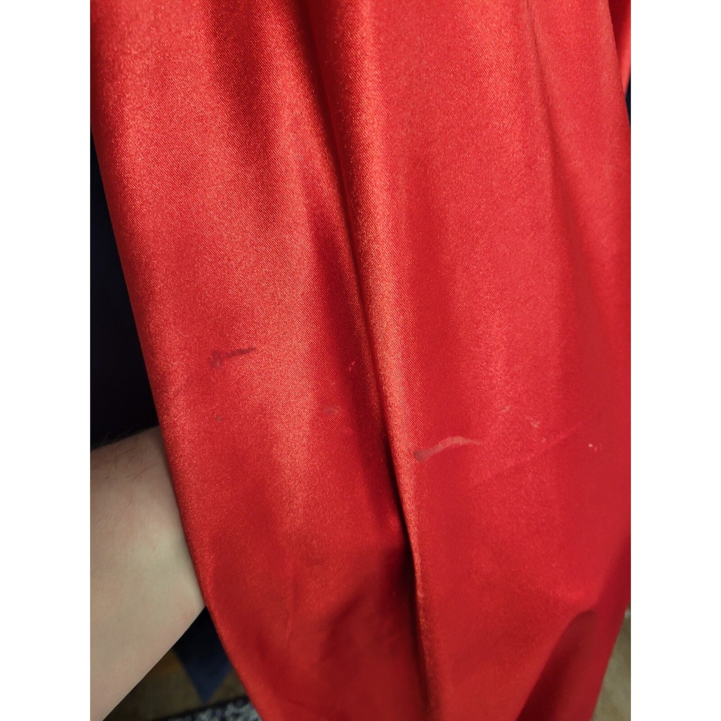 Cinderella Divine Solid Red Stretch Satin Formal Dance Homecoming Dress Size 22