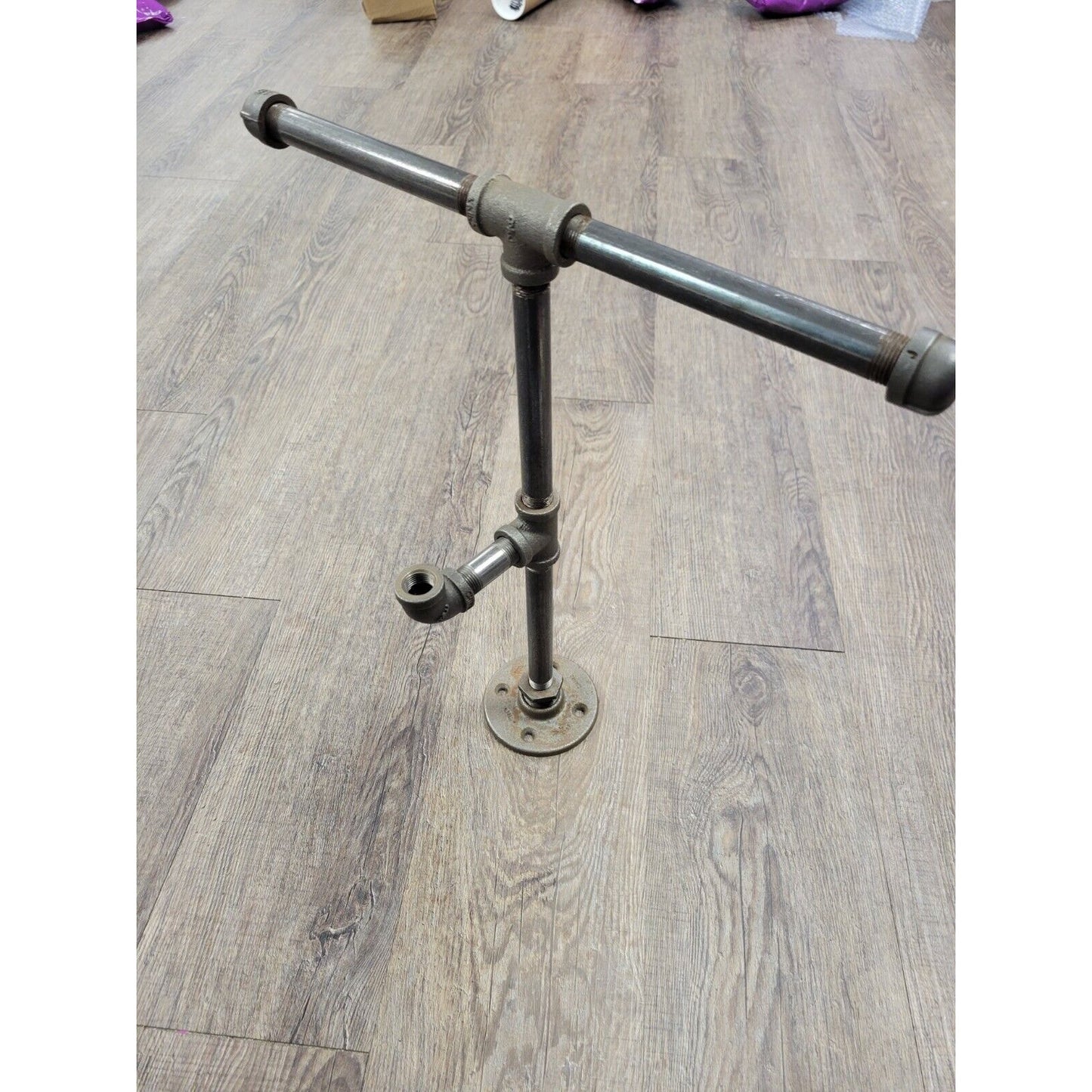 Steam Punk Industrial Decor Metal Pipe Towel Rack Coffee Cup Holder Contraption
