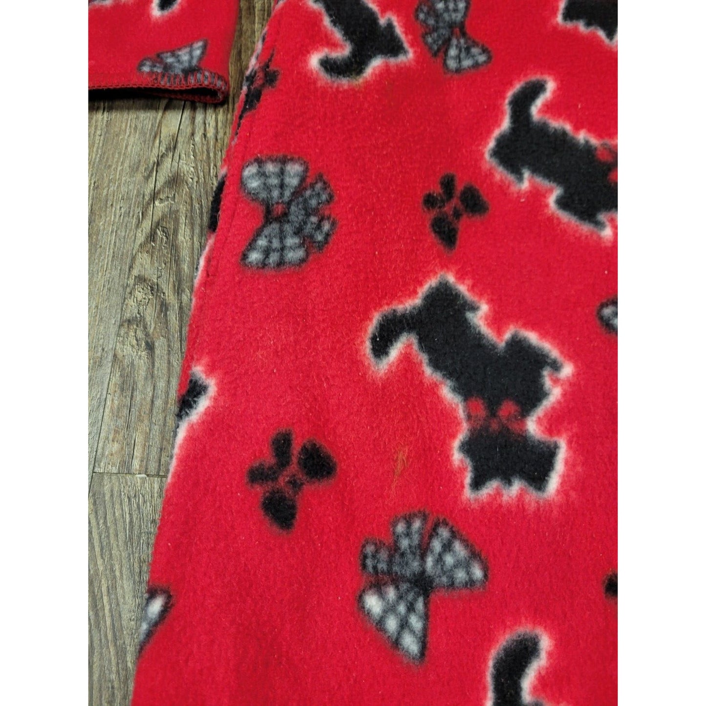 Kathy Ireland Thick Fleece 1990s Vintage Scottie Scottish Terrier Zip Robe Small