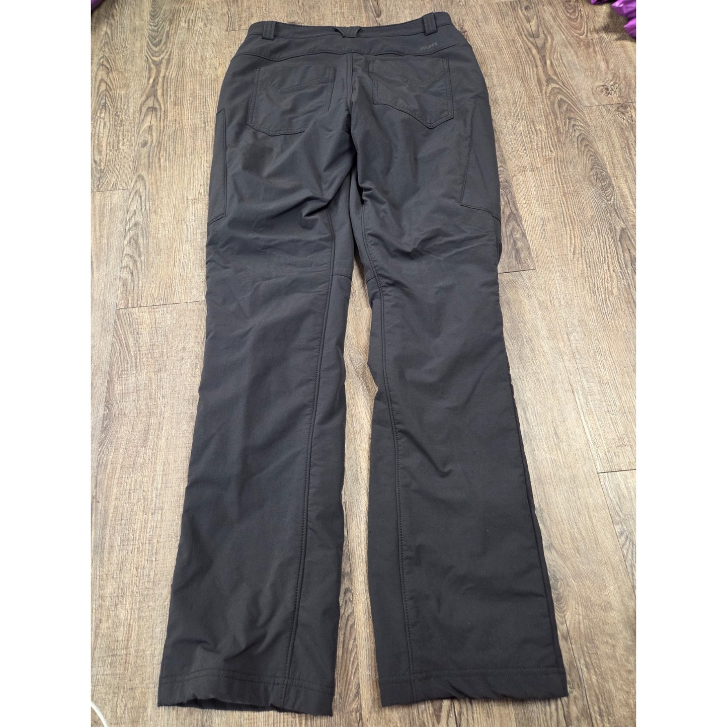 Duluth Trading Flexpedition Lined Straight Leg Pants Women's Solid Black 6/33