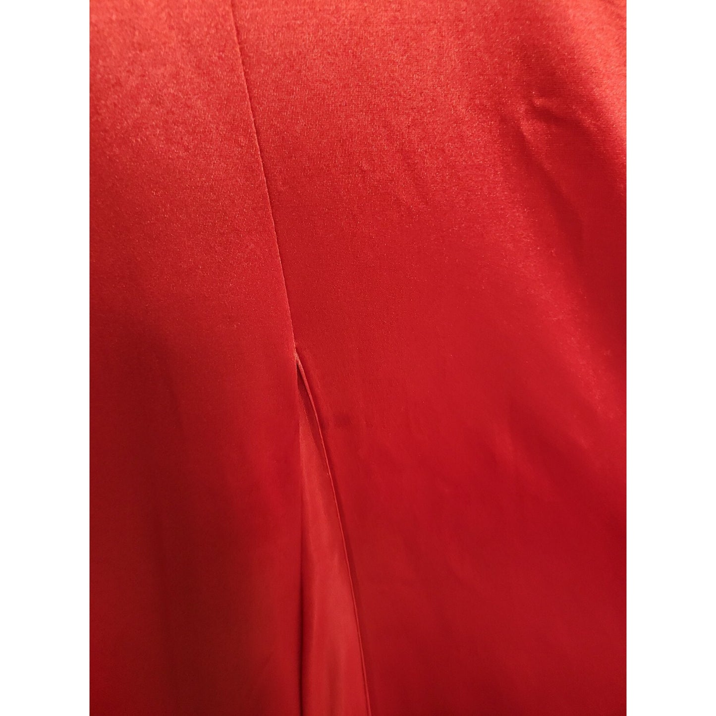 Cinderella Divine Solid Red Stretch Satin Formal Dance Homecoming Dress Size 22