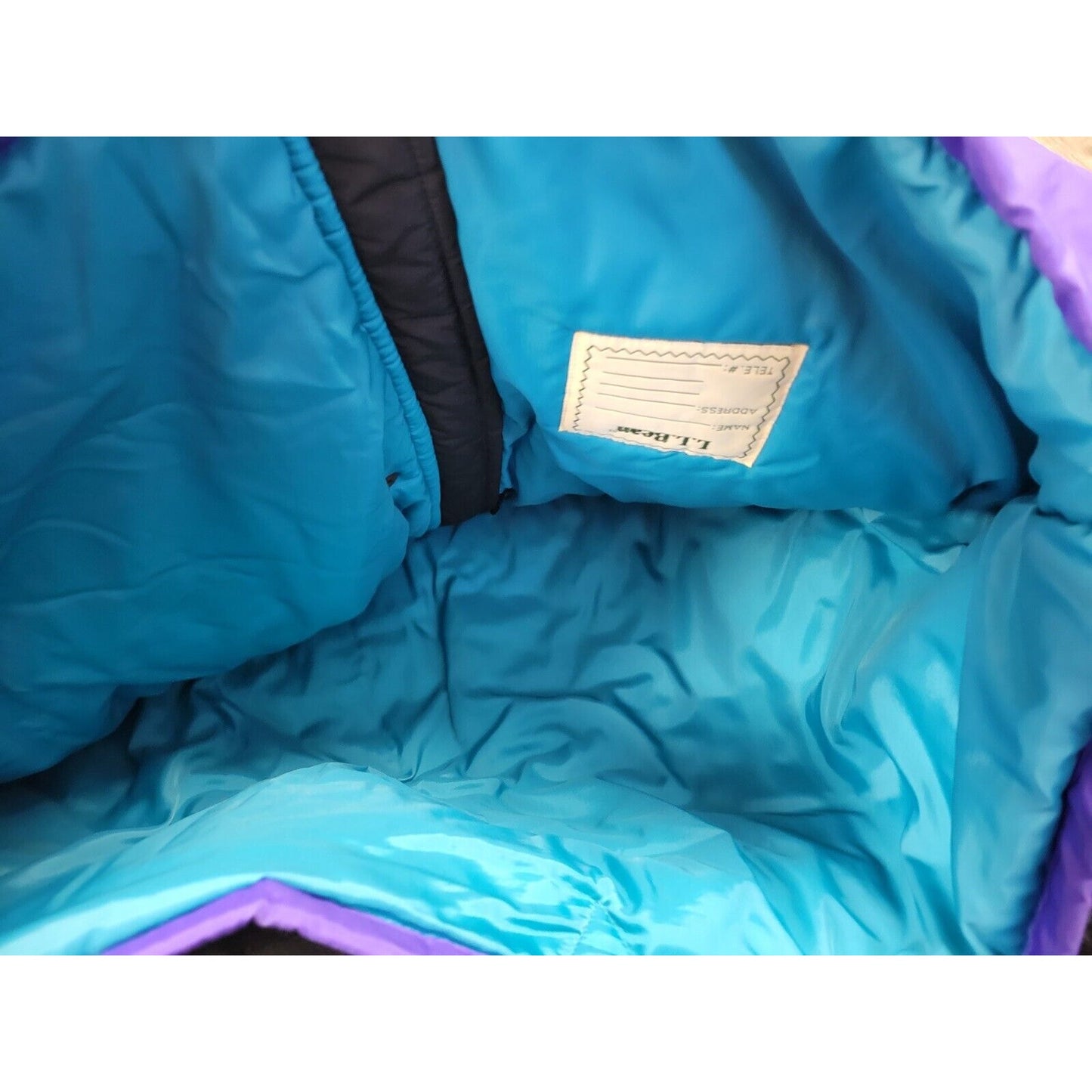 L.L. Bean Purple Vintage 1980s 1990s Snow Parka Hooded Ski Coat Small Gold Label