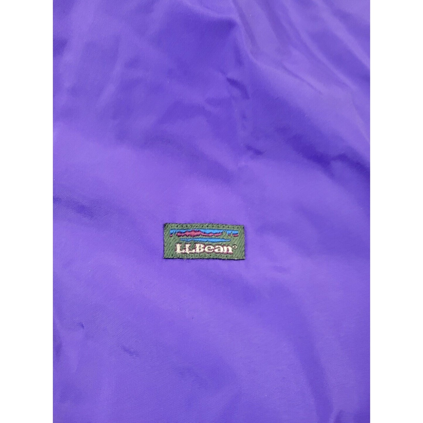 L.L. Bean Purple Vintage 1980s 1990s Snow Parka Hooded Ski Coat Small Gold Label