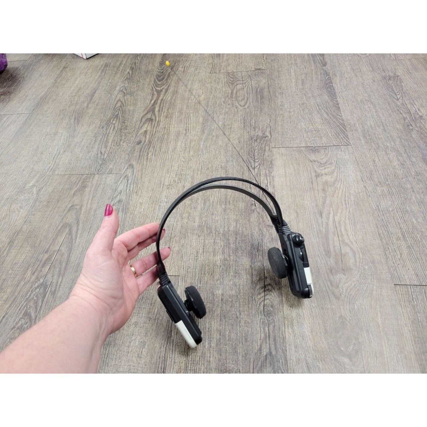 Vintage Sony SRF-FM1 FM Gray Stereo Headphone Analog Receiver Headset WORK RARE
