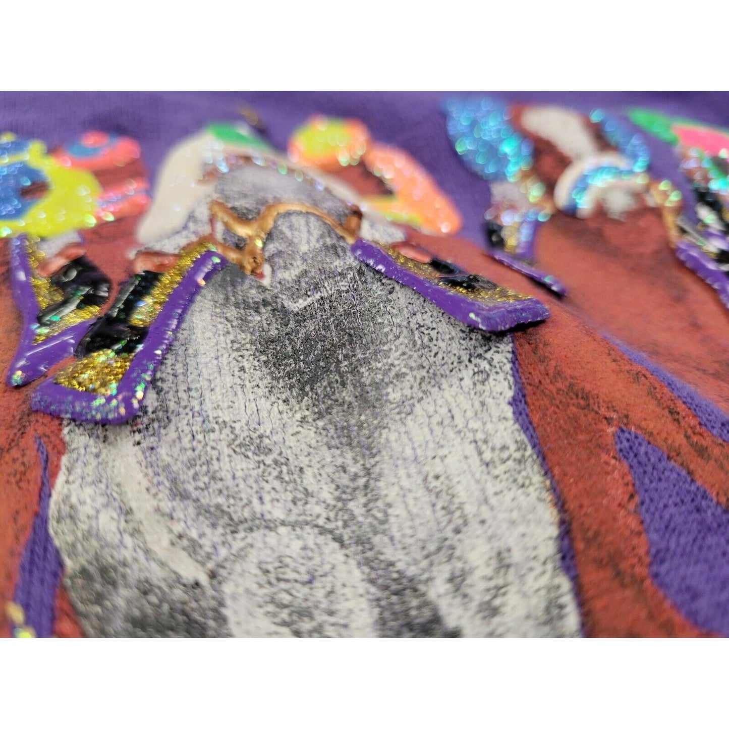1993 Handpainted Kentucky Derby Race Horse Crewneck Joan Studwell XL Sweatshirt