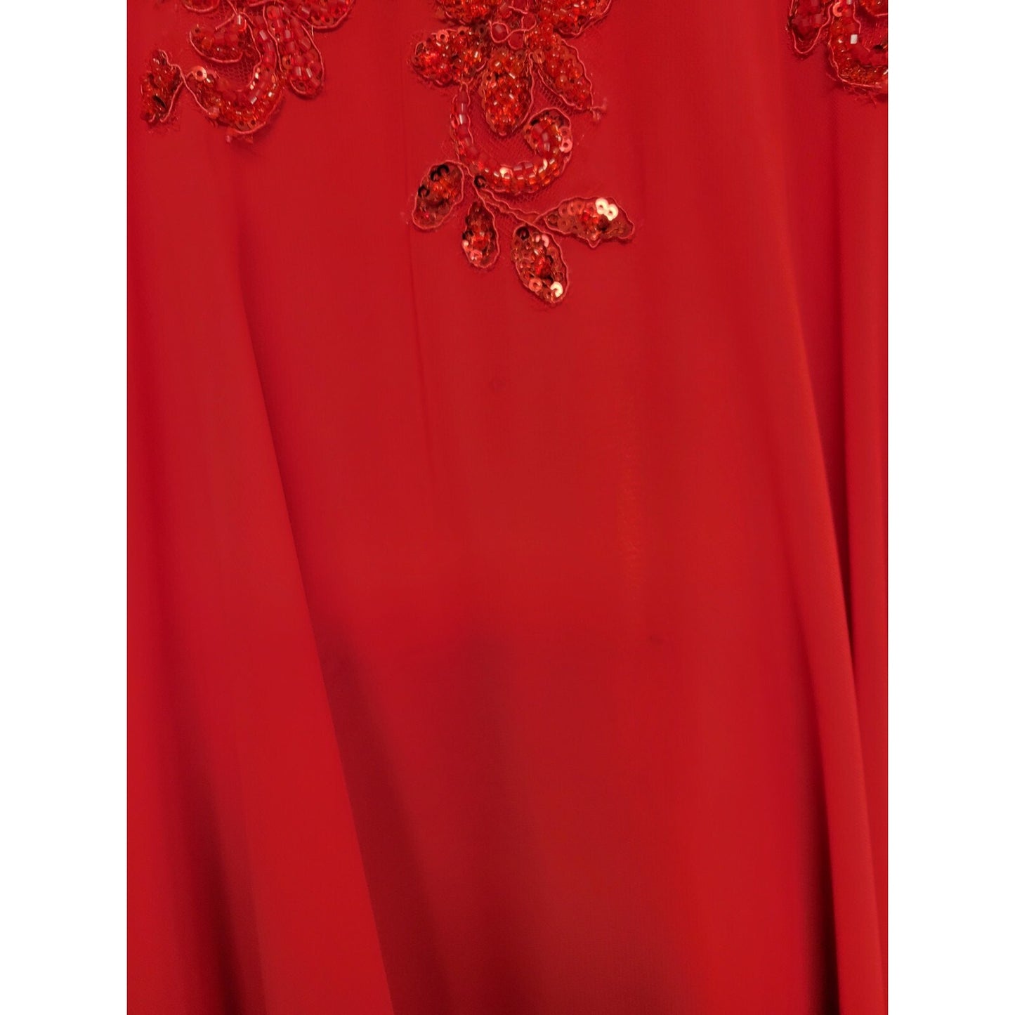 Dave & Johnny Bright Red Sequins Formal Dance Homecoming Dress Size 5/6