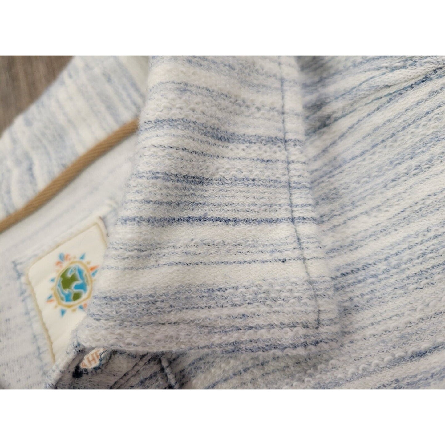 The Territory Ahead Stripe Long Sleeve Button XL Gray Blue