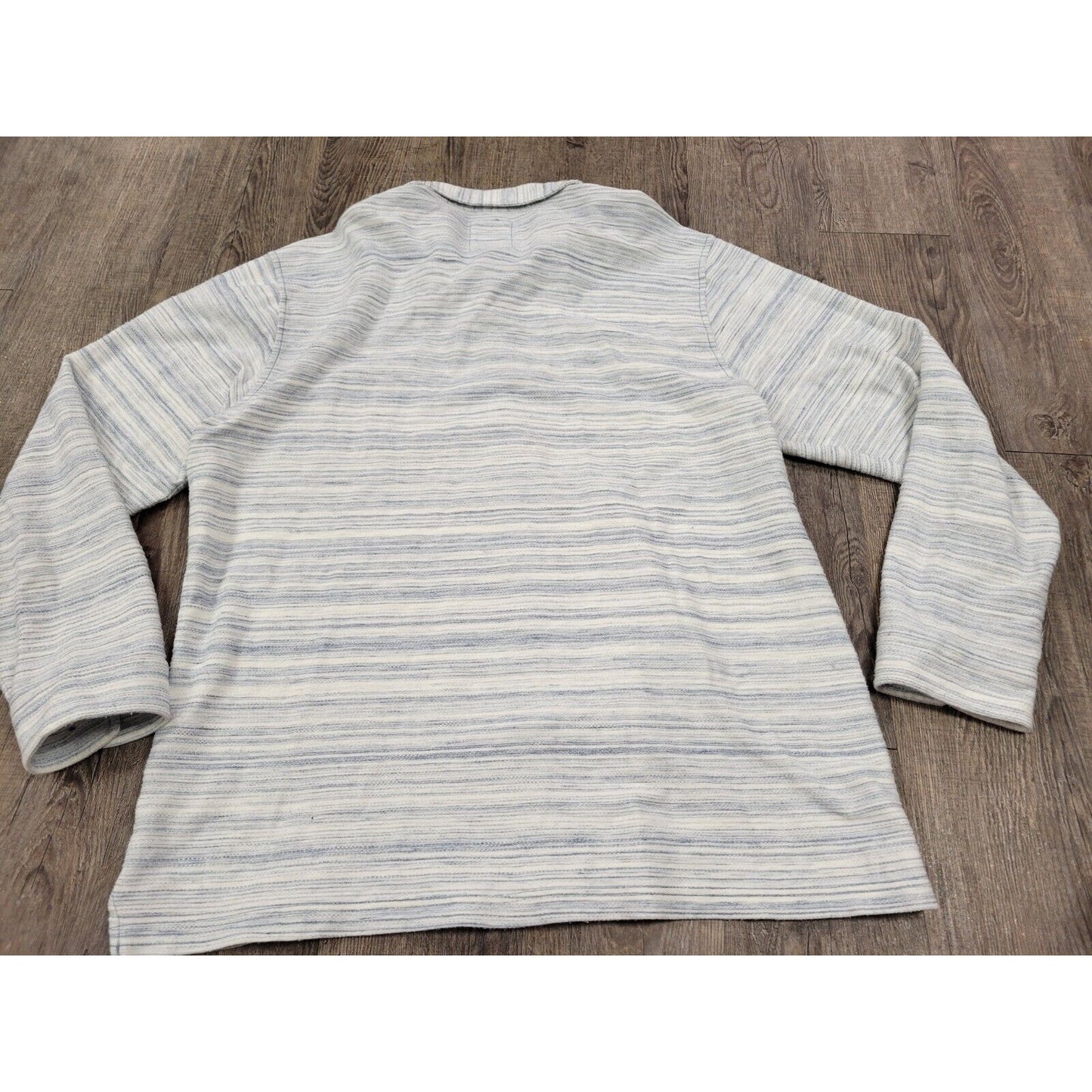 The Territory Ahead Stripe Long Sleeve Button XL Gray Blue