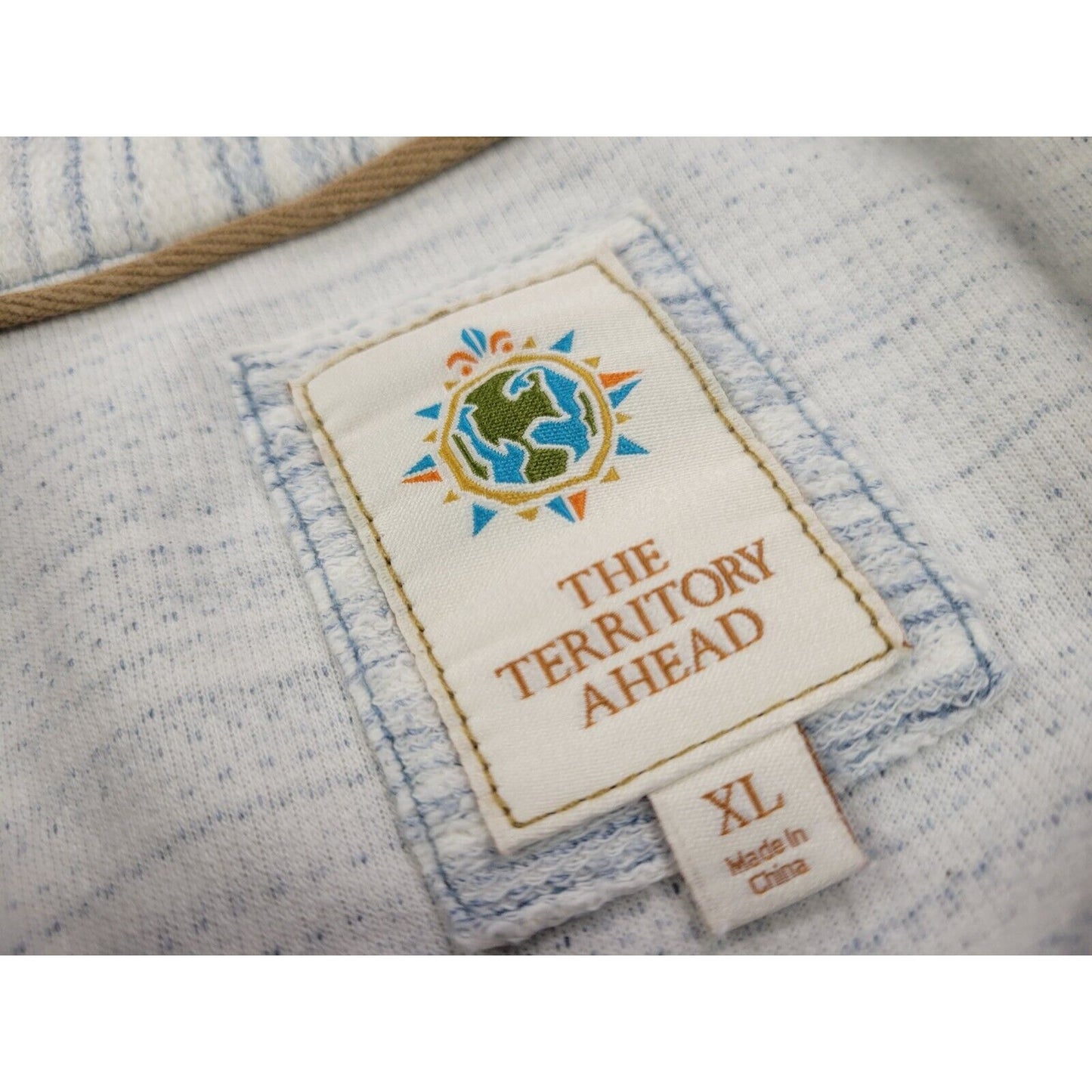 The Territory Ahead Stripe Long Sleeve Button XL Gray Blue