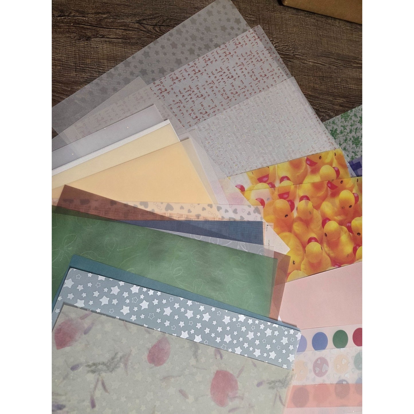 Scrapbooking 12x12 Vellum Sheer Textured Smooth Papers Pages Laura Ashley + More