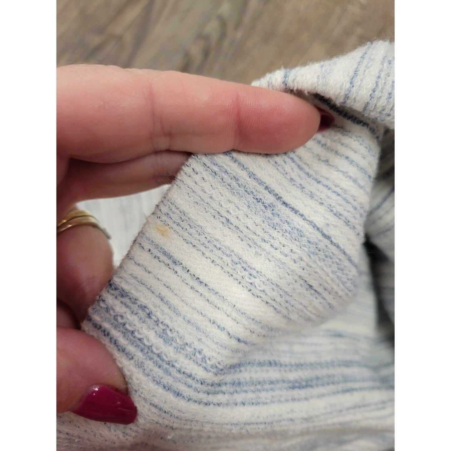 The Territory Ahead Stripe Long Sleeve Button XL Gray Blue